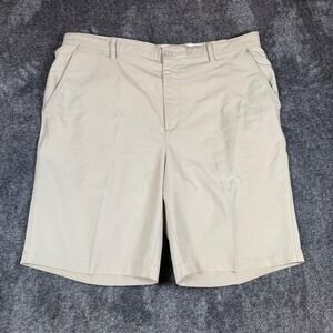 FootJoy Mens Performance Golf Shorts Khaki Tan Size 42 Stretch Flat Front FJ
